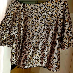 Sexy Sequined Animal Print Top